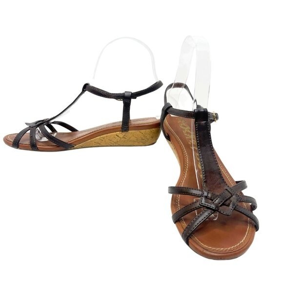 Rocket Dog Shoes - Rocket Dog Leather Cork Wedge Sandals